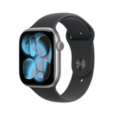 Watch Series 11 GPS 46mm Boitier en Aluminium Gris Sidéral avec Bracelet Sport Noir - S/M