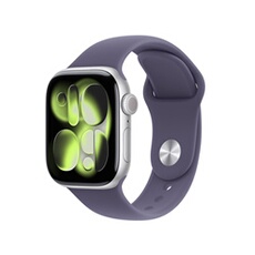 Watch Series 11 GPS + Cellular 42mm Boitier en Aluminium Argent avec Bracelet Sport Brume Violette - M/L