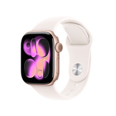 Watch Series 11 GPS 42mm Boitier en Aluminium Or Rose avec Bracelet Sport Rose Tendre - M/L