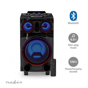 Enceinte connectée Hifi Nedis Haut-parleur BlueTooth Party SPPT2450BK Enceinte connectée Hifi Nedis Haut-parleur BlueTooth Party SPPT2450BK