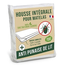 Housse intégrale matelas imperméable 120x200x30 cm | anti-punaise de lit et anti-acariens Housse intégrale matelas imperméable 120x200x30 cm | anti-punaise de lit et anti-acariens
