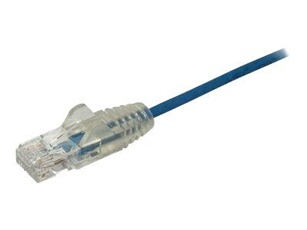 Cable reseau Ethernet RJ45 Cat6 de 3 m - Cordon de brassage mince Cat 6 UTP sans crochet - Fil Gigabit bleu (N6PAT300CMBLS) - Cordon de raccordement