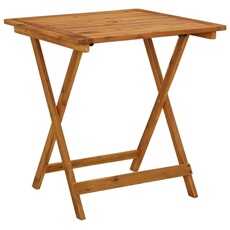 VIDAXL - Table de jardin - Bois d'acacia massif - Pliable - 70x70x75 cm