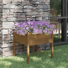 VIDAXL - Jardinière d'extérieur - Pin massif - 70x70x70 cm - Marron