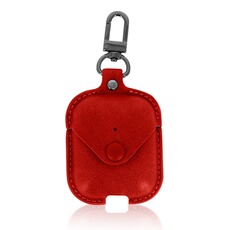 Accessoires audio Devia Coque pour AirPods Aspect Cuir Lisse Mousqueton Cowboy Series Rouge