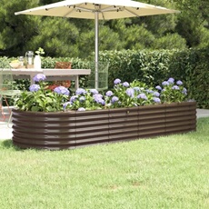 Vidaxl Marron Lit Surélevé De Jardin Acier Enduit De Poudre