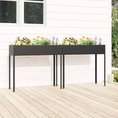 VIDAXL - Jardinière - Acier Galvanisé - Anthracite - Lot de 2