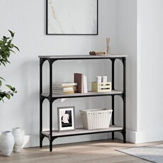 VIDAXL - Table console - Style industriel - Gris - 75x22,5x75 cm