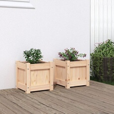 VIDAXL - Jardinière - Bois de Pin Massif - Lot de 2