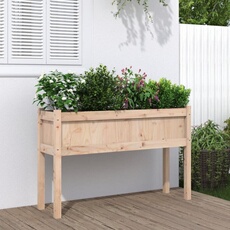 VIDAXL - Jardinière avec pieds - Bois de pin massif - 110x31x70 cm