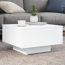 vidaXL - Table basse - Moderne - Blanc - 55x55x31 cm