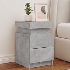 VIDAXL - Table de chevet - 35x39x55 cm - Gris - Lot de 2