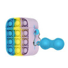 Accessoires audio Avizar Coque pour Apple Airpods Conception 2 Parties Silicone Bubble Pop Multicolore