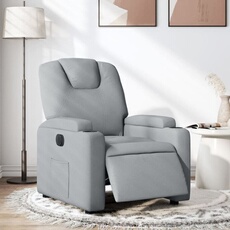 Vidaxl Gris/Clair Fauteuil Inclinable Électrique Tissu