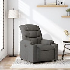 Vidaxl Gris Fauteuil Inclinable Foncé Tissu