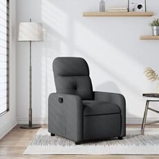 vidaXL - Fauteuil inclinable - Tissu - Gris foncé