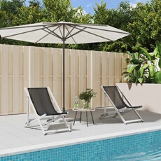 vidaXL - Chaise de jardin - Lot de 2 - Gris