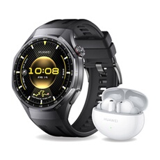 Pack Montre connectée Huawei Watch GT6 Pro 46 mm Bluetooth avec bracelet fluoroélastomère + Ecouteurs FreeBuds 6i - vue 3