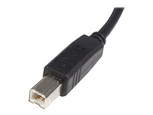 Câble USB 2.0 A vers B de 3 m - Cordon USB A vers USB B - M/M - Câble USB - USB (M) pour USB type B (M) - USB 2.0 - 3 m - noir