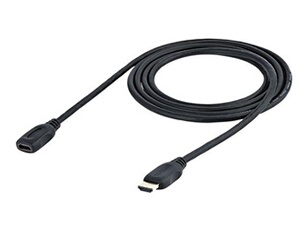 Câble d'extension / Rallonge HDMI Ultra HD 4K x 2K de 2m - Cordon HDMI vers HDMI - Mâle / Femelle - Noir - Plaqués or - Câble de rallonge HDMI - HDMI