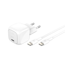 secteur USB-C Power Delivery 30W Blanc + 2 câbles USB-C Blanc pour smartphone et tablettes secteur USB-C Power Delivery 30W Blanc + 2 câbles USB-C Blanc pour smartphone et tablettes