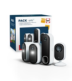 Pack Fnac 2 Caméras de surveillance Arlo Essential extérieure + 1 Caméra de surveillance Essential intérieure + 1 Sonnette vidéo sans Fil HD - vue 2
