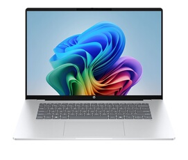 OmniBook 5 NGAI 16-bf0010nf 16 Ecran tactile Copilot+ Snapdragon X Plus 16 Go RAM 512 Go SSD Argent glacier