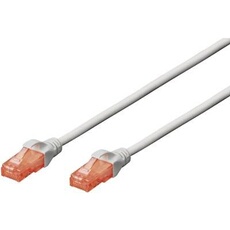 RJ45 Câble réseau, câble patch CAT 6 U/UTP 1.00 m gris torsadé par paire