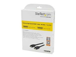 Câble HDMI grande vitesse haute qualité avec Ethernet de 1 m - Cordon HDMI vers HDMI - Câble HDMI 2.0 - 4K 60 Hz - Câble HDMI avec Ethernet - HDMI