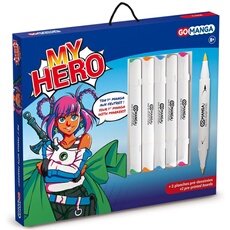 5 Feutres à dessin - Marqueurs à alcool - My Hero - Manga 2