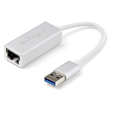 Startech Adaptateur réseau USB 3.0 vers Gigabit Ethernet - Convertisseur USB vers RJ45 - M/F - Argent (USB31000SA) - Adaptateur réseau - USB 3.0 -