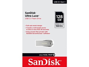 SanDisk Ultra Luxe Clé USB 128 GB argent SDCZ74-128G-G46 USB 3.1 (Gen 1)