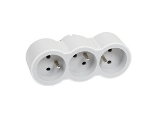 Triplite Murale Compact, 2 Prises Blanc