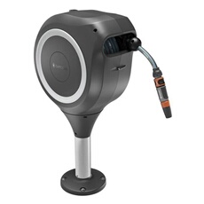 Dévidoir Automatique Pour Terrasse - - Rollup - S - Blanc - Longueur 15 M - Tuyau 13 Mm