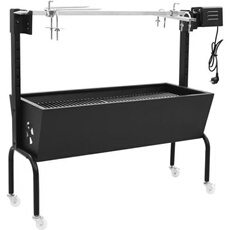 VIDAXL - Rôtissoire pour Barbecue - Électrique - Acier Inoxydable - Hauteur Réglable