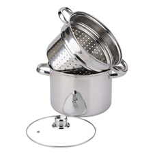 Cuiseur à pâtes inox - 20 cm - 5 litres environ - - Argent / Métallique - Acier Inoxydable (inox)
