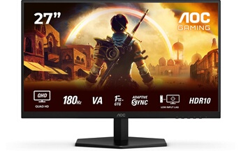 Gaming Q27G42XNE - Ecran LED - jeux - 27" - 2560 x 1440 QHD @ 180 Hz - Fast VA - 300 cd/m² - 5000:1 - HDR10 - 0.5 ms - 2xHDMI, DisplayPort -