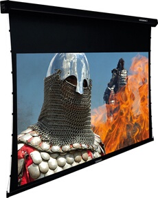 Ecran de projection motorisé tensionné Lumene Coliseum UHD 4K et 8K Platinum avec bords - vue 3