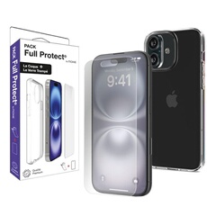 Pack 1 Housse TPU transparente + 1 verre trempé 2.5D iPhone