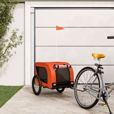 Vidaxl Orange/Noir Remorque De Vélo Pour Animaux De Compagnie Et