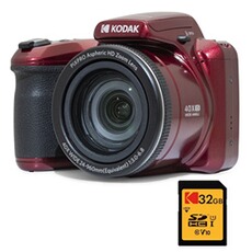 Appareil photo bridge Kodak Pack Bridge Numerique Pixpro Astro Zoom AZ405 + Carte SDHC Kodak Ultra High Speed U1 32GB - Appareil Photo 20 Megapixels, Zoom X40, Grand Angle, LCD,
