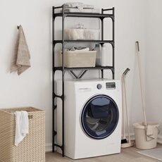 vidaXL - Étagère pour lave-linge - 67x25x163 cm - Noir