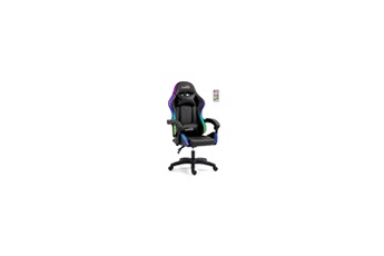 Chaise de bureau Gamer Amstrad noir avec clairage LED 366 effets - Tlcommande