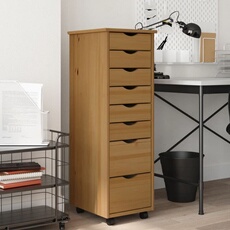 Armoire roulante avec tiroirs MOSS gris bois de pin solide | Leroy Merlin Armoire roulante avec tiroirs MOSS gris bois de pin solide | Leroy Merlin