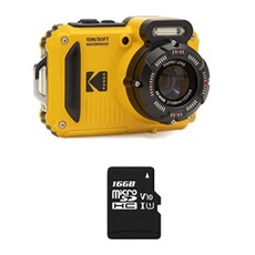 Appareil photo compact Kodak Pixpro Pack WPZ2 + 1 carte SD Kodak - Compact 16M Pixels, etanche à 15m, Anti-Choc, Video 720p, Ecran LCD 2,7 - Batterie Li-ion - Jaune