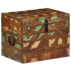 Vidaxl Boîtes De Rangement Bois Massif De Récupération