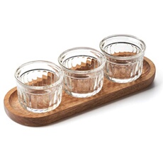 Set Délice Apéro avec plateau en accacia - La Rochere - Transparent / Cristal - Verre