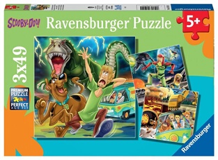 Puzzles 3x49 pieces - les aventures de scooby-doo