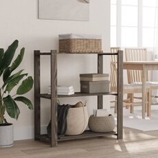 Vidaxl Gris Support De Rangement À 3 Niveaux 80X38x90 Cm Bois De Pin