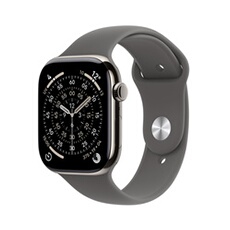 Watch Series 11 GPS + Cellular 42mm Boitier en Titane Naturel avec Bracelett Sport Gris Minéral - S/M